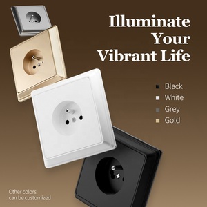 Thiết kế sang trọng tùy chỉnh màu sắc trang trí tường 16 amp cắm điện Ổ cắm EU tiêu chuẩn 2P + t pháp Ổ cắm điện - Product Image 4