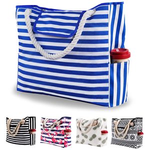 Sac fourre-tout en maille à deux anses avec doublure en cuir véritable, sacs de plage légers de marques célèbres, sacs de piscine, sacs de voyage de luxe personnalisés de créateurs - Product Image 1