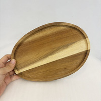 Nouveau plateau en bois rectangulaire ovale multifonction de conception européenne pour fruits, cuisine, aliments, desserts, collations, rangement domestique