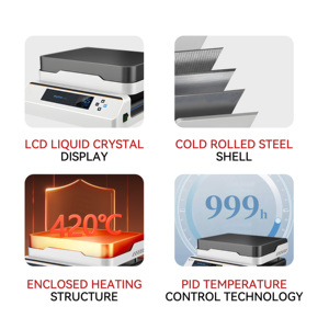 طبق تسخين جرافيت رقمي معملي مع جهاز تسخين رقمي للتحكم في درجة الحرارة للمختبرات - Product Image 4