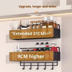 Étagère de <span class=keywords><strong>rangement</strong></span> murale pour salle de bain, sans perçage, étagère murale mobile pour salle de bain, cuisine, chambre, <span class=keywords><strong>panier</strong></span> <span class=keywords><strong>suspendu</strong></span> - Product Image 3