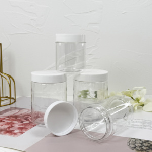 Tarros de plástico PET al por mayor botellas vacías transparentes con tapas - Product Image 5