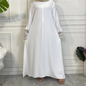 Abito Islamico in Pizzo alla Moda, Abaya Musulmana per Donne Arabe del Medio Oriente, Taglie Forti, Traspirante, Lunghezza a Terra, Vestito Modesto - Product Image 6