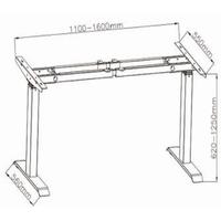 Structure de moteur stable à 3 étapes 2 Design moderne Table debout électrique réglable en hauteur Bon prix Bureau de repos du personnel à domicile