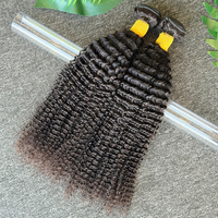 Lot de Cheveux Humains Brésiliens Vierge Remy 100% Bouclés Crépus, Tissage Double Trame Faite à la Machine, Chute Naturelle Minimale, Sans Nœuds 10-40