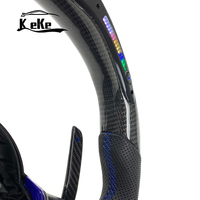 Volant en cuir perforé noir en fibre de carbone LED pour BMW F10 F20 F30 F32 F36 M3 F80 M4 F82 M2 F87 M5 F90 E90 E92