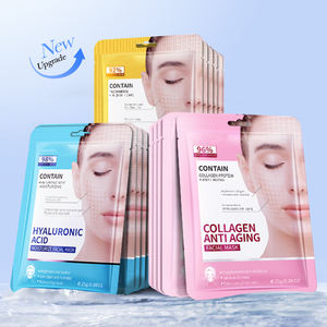 Masque facial en feuille de Offre Spéciale Masque facial au collagène Masque hydratant éclaircissant en feuille avec acide hyaluronique d'aloe vera - Product Image 1