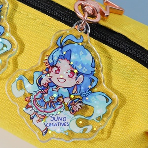 Charm in Acrilico Personalizzato <span class=keywords><strong>Juno</strong></span> Creative, Tagliato al Laser, Olografico, Glitterato, con Effetto Arcobaleno e Resina Epossidica Trasparente - Product Image 3