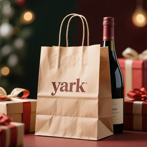 Emballage de vin de luxe personnalisé, sac en papier kraft avec logo imprimé - Product Image 6