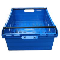 Bassin de Transport ventilé en plastique, 3 pièces, boîte de déplacement, caisse pour fruits et légumes, conteneur de recyclage