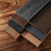 Planches de terrasse en WPC durables, antidérapantes et résistantes aux intempéries pour jardin, patio et balcon