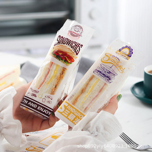 Disposable Transparent Sandwich <b>Bags</b> Three-Side <b>Seal</b> Laminated Food Packaging For Sandwiches - Product Image 1