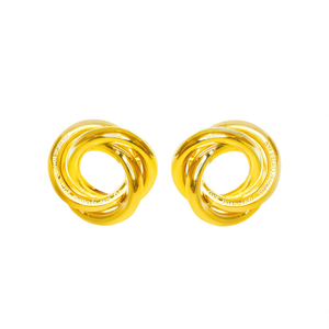Pendientes de Moda con Cristales, Acero Inoxidable 316L, Baño de Oro PVD, Resistentes y Sostenibles, Unisex, SmileJoyas China - Product Image 2