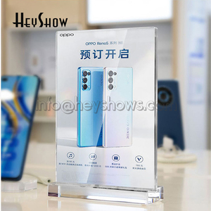 <strong>Acrylic</strong> A4/A5 Clear Menu <strong>Stand</strong> Thickened Rectangle Price Tag Holder for Advertise Label Poster Sign <strong>Paper</strong> Brochure <strong>Display</strong> <strong>Stand</strong> - Product Image 3