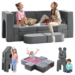 Jouets éducatifs pour enfants, blocs de construction souples en mousse, canapé jouet, aire de jeux intérieure pour l'apprentissage et le développement précoce - Product Image 5