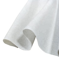 Feutre adhésif blanc 100 % polyester, antistatique, respirant, écologique, imperméable, absorbant, collé, uni, poids moyen