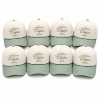 Op maat gemaakte geborduurde touw trucker pet, tweekleurig, 5 panelen, bruids- en bruidegom baseballcap, geborduurde snapback pet als bruiloftfavoriet