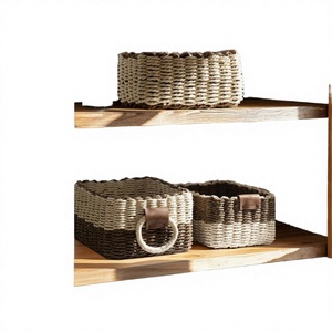 ตะกร้าเก็บของโฮมพลัสสานมือจากวัสดุธรรมชาติอเนกประสงค์ ชุด 3 ใบ ทนทาน เป็นมิตรกับสิ่งแวดล้อม - Product Image 2