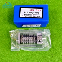 Pièces d'impression neuves 1 pièce, machine à numéroter 4x8 à 7 chiffres, numérotation romaine inversée, les 2 derniers chiffres réglables