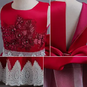 Abiti da <span class=keywords><strong>bambina</strong></span> stampati senza maniche, eleganti abiti da principessa gonfi, costumi da passerella, abiti da cerimonia, abiti da ballo - Product Image 2