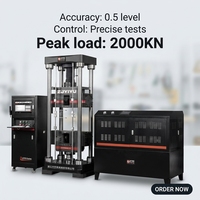 Machine d'essai universelle YIYU WPW-2000SS 2000kN en acier épais, servo-hydraulique, pour essais de traction UTM, conforme aux normes BS/ASTM
