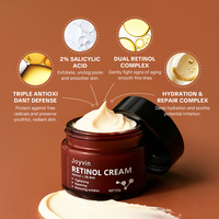 Crème Visage Anti-Âge au Rétinol et à l'Acide Salicylique 2% en Gros, Faible MOQ, Hydratante, Raffermissante et Éclaircissante pour Tous Types de Peau