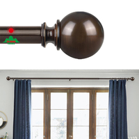 Ensemble de tringles à rideaux en or champagne, extensibles, robustes, en métal, avec embouts en cristal, pour salon, chambre, villa, décoration de luxe, OEM