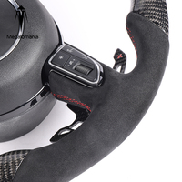 Volant de course en cuir perforé personnalisé en fibre de carbone adapté à Audi 2013-2016 RS3 RS5 RS6 RS7 A3 A4 A5 A6 A7 S3 S4