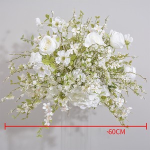 New Wedding Table Decoration Flower Wedding Stage Background Simulation Snow Willow <b>Hydrangea</b> Rose Plastic Ball <b>Artificial</b> Plant - Product Image 6