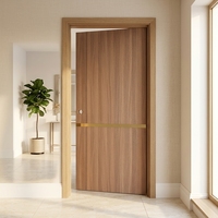 Porte battante pré-montée en chêne massif de qualité résidentielle américaine, porte intérieure en bois HDF MDF, adaptée aux hôtels résidentiels