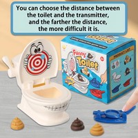 Jeu de table créatif interactif pour deux joueurs - Farce à l'éjecteur de toilettes pour parents et enfants
