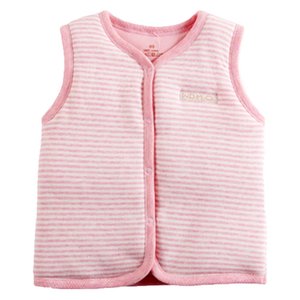 Primavera Invierno personalizado bebé niño chalecos algodón cálido botón raya liso recién nacido <span class=keywords><strong>blanco</strong></span> para niño infantil acolchado <span class=keywords><strong>chaleco</strong></span> ligero - Product Image 4