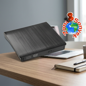 Externes USB 3.0 DVD/CD-ROM-Laufwerk mit 8-facher Lesegeschwindigkeit/24-facher Schreibgeschwindigkeit und Einschubfach für PC/Laptop/Desktop - Product Image 3