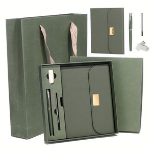 Ensemble cadeau d'affaires promotionnel vintage avec bloc-notes, recharge USB, stylo, articles souvenirs de cérémonie - Product Image 3