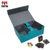Torson 400 + Durable PU Cuir Velours Deck Box Flashcards et pour le stockage du jeu PTCG 2 pièces Boîte à dés pour TCG/ Protector Deck Box