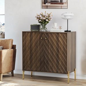 Mid Century Modern <b>Sideboard</b> Buffet <b>Walnut</b> Storage Cabinet Living Room Dining Room - Product Image 3