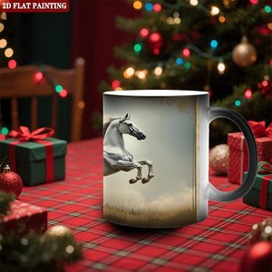 Interactive Hot Drink Color Changing Mug Frosted Black 11oz <b>Ceramic</b> Heat Sensitive Magic <b>Cup</b> - Product Image 2
