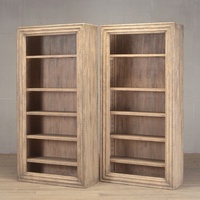 Meuble de rangement rustique moderne de haute qualité en bois d'orme massif récupéré, collection de meubles de luxe pour villa, bibliothèque et vitrine