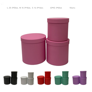 Boîte cylindrique noire en carton avec logo en relief doré, finition mate, boîte ronde pour fleurs avec couvercle pour cadre photo - Product Image 2