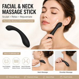 Masajeador facial y de cuello de 15.7 cm sin vibración, herramienta de masaje meridiano de cuerpo completo para uso en salones de belleza - Product Image 5