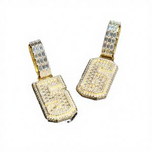 Collier pour homme en argent sterling plaqué, motif croix, micro-pavé de moissanite VVS, style hip-hop, certifié GRA, pour soirée - Product Image 4