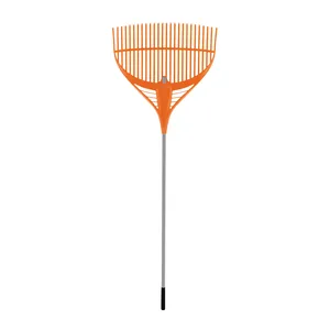 Scatola di 6 rastrelli da giardino in plastica scope flessibili a 26 denti con manico in acciaio da 54 pollici - Product Image 1