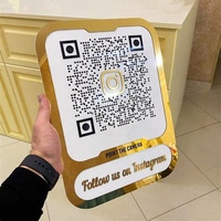 Enseigne personnalisée Cash App Acrylique Paiement d'entreprise Enseigne de média social Multi QR Code Enseigne de média social qR code display