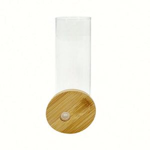 Bouteille d'eau en verre en forme de canette de bière 18 oz, gobelet vierge pour sublimation, gobelet transparent 18 oz, bocal Mason avec couvercle et paille - Product Image 1