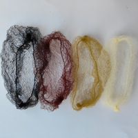 Filet à cheveux en nylon jetable lignes élastiques douces filets à perruque à grandes mailles tissage filets à cheveux dansants invisibles pour emballage de perruque style chignon à cheveux
