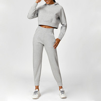 Nouveau Ensemble Sportif 2 Pièces pour Femme, Sweat à Capuche de Jogging Ample, Confortable et Respirant, Style Haute Couture, Personnalisable avec Logo OEM, Vente en Gros