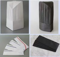 Casquette de chef réglable pour restaurant, boulangerie, personnel hôtelier, chapeaux de chef jetables non tissés