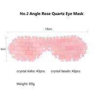 Nouveau Masque et Masseur pour les Yeux en Quartz Rose Naturel Rafraîchissant avec Certification CE, Léger (89g) pour un Rafraîchissement Optimal