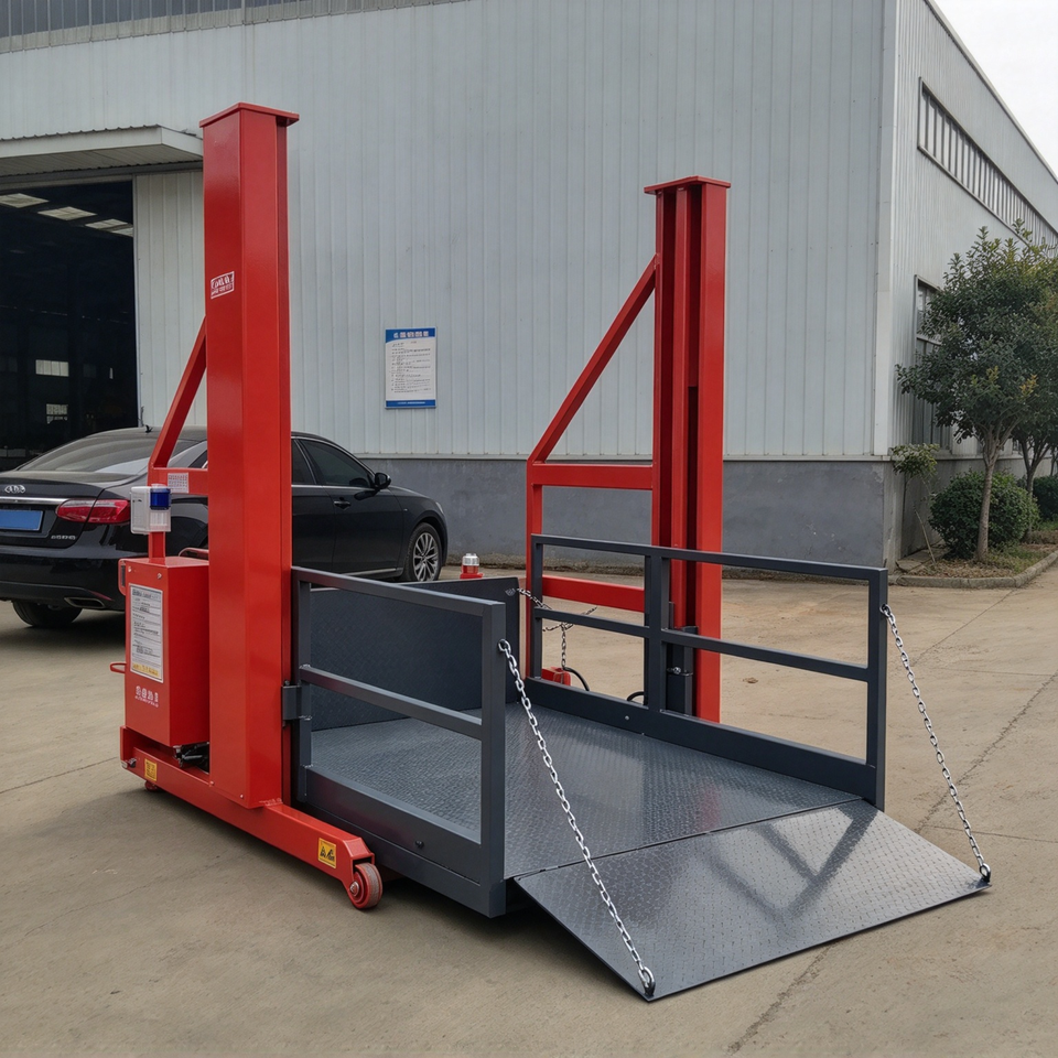 Steel Shipping Container Ramp Mobile Container Loading Platform 2000x3000mm 3 Ton Hydraulic Lift with ...