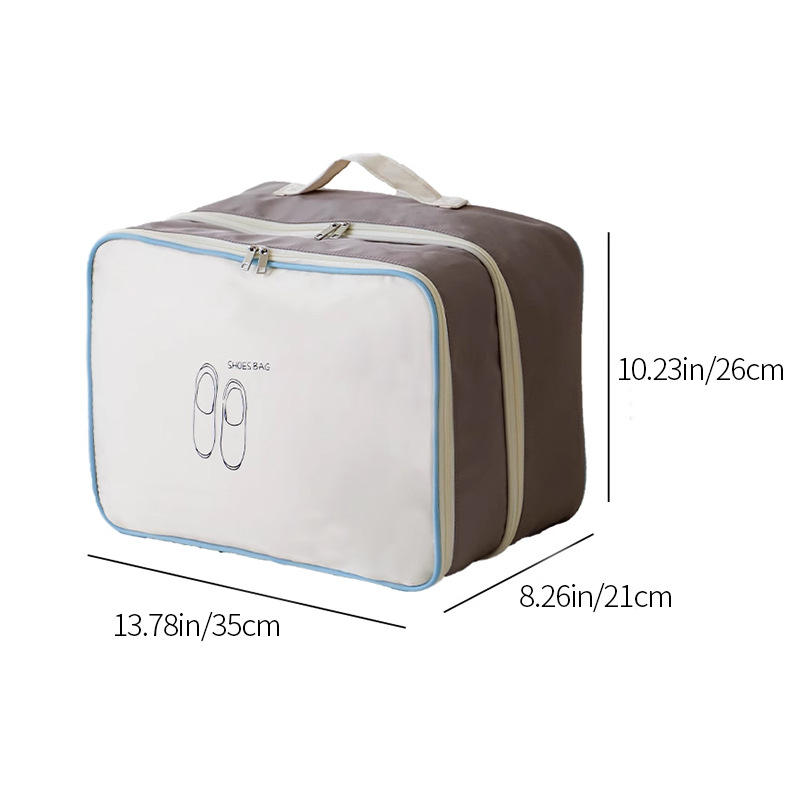 Marron café - Motif double chaussure, trois couches, grande taille